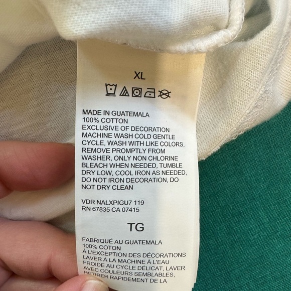 NAUTICA Men’s Graphic Fishing Short Sleeve White T-shirt. 100% Cotton. Size XL - Picture 4 of 6